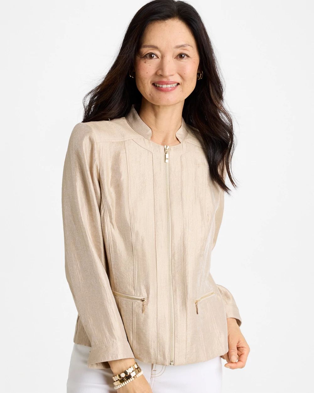 Sheen Stand Collar Jacket | Chico's